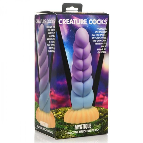 Creature Cocks Mystique Silicone Unicorn Dildo for Fantasy Fulfillment Multi Fantasy Dongs
