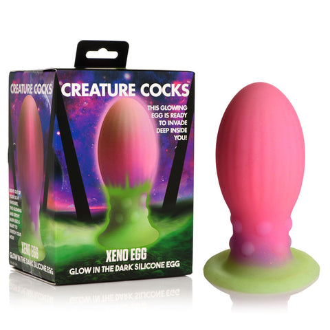 Creature Cocks Xeno Egg Glow in Dark Alien Sex Toy Pink Fantasy Dongs