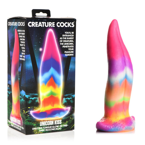 Creature Cocks Unicorn Kiss Silicone Dildo 7.5 Inch Fantasy Dong Coloured Fantasy Dongs