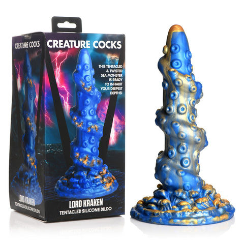 Creature Cocks The Kraken 7 Inch Fantasy Dildo Blue Fantasy Dongs