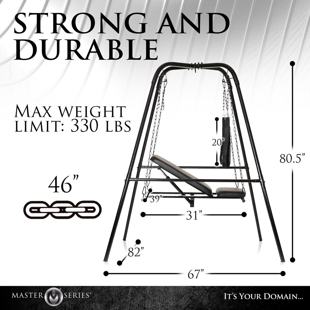 Master Series Throne Adjustable Sex Sling with Stand > Sex Toys > Swings & Slings