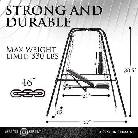 Master Series Throne Adjustable Sex Sling with Stand > Sex Toys > Swings & Slings