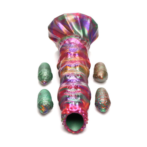 Larva Silicone Ovipositor Dildo with Eggs Fantasy Dongs