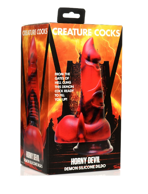Creature Cocks Horny Devil Demon (Red and Black) 7.5 Inch Silicone Dildo > Dildos > Fantasy