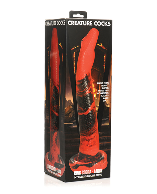 Creature Cocks Large King Cobra (Silicone) – 14 Inch Textured Dong > Dildos > Fantasy