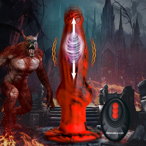 Creature Cocks Hell Wolf 8 Inch Thrusting Fantasy Dong Adult Sex Toy Fantasy Dongs