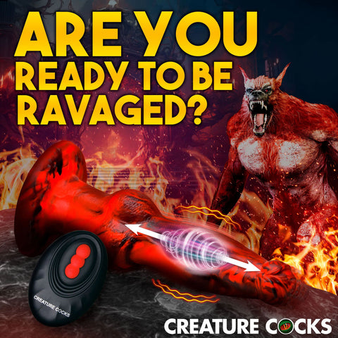 Creature Cocks Hell Wolf 8 Inch Thrusting Fantasy Dong Adult Sex Toy Fantasy Dongs