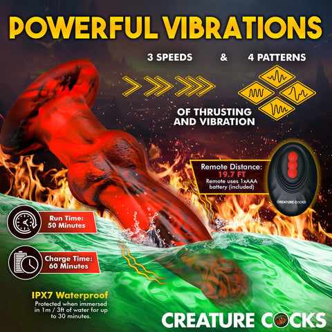 Creature Cocks Hell Wolf 8 Inch Thrusting Fantasy Dong Adult Sex Toy Fantasy Dongs