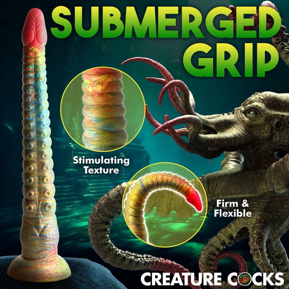 Tenta Dick Tentacle Silicone Dildo (Multicolor) – 11 Inch Ribbed Tentacle Dong > Dildos > Fantasy