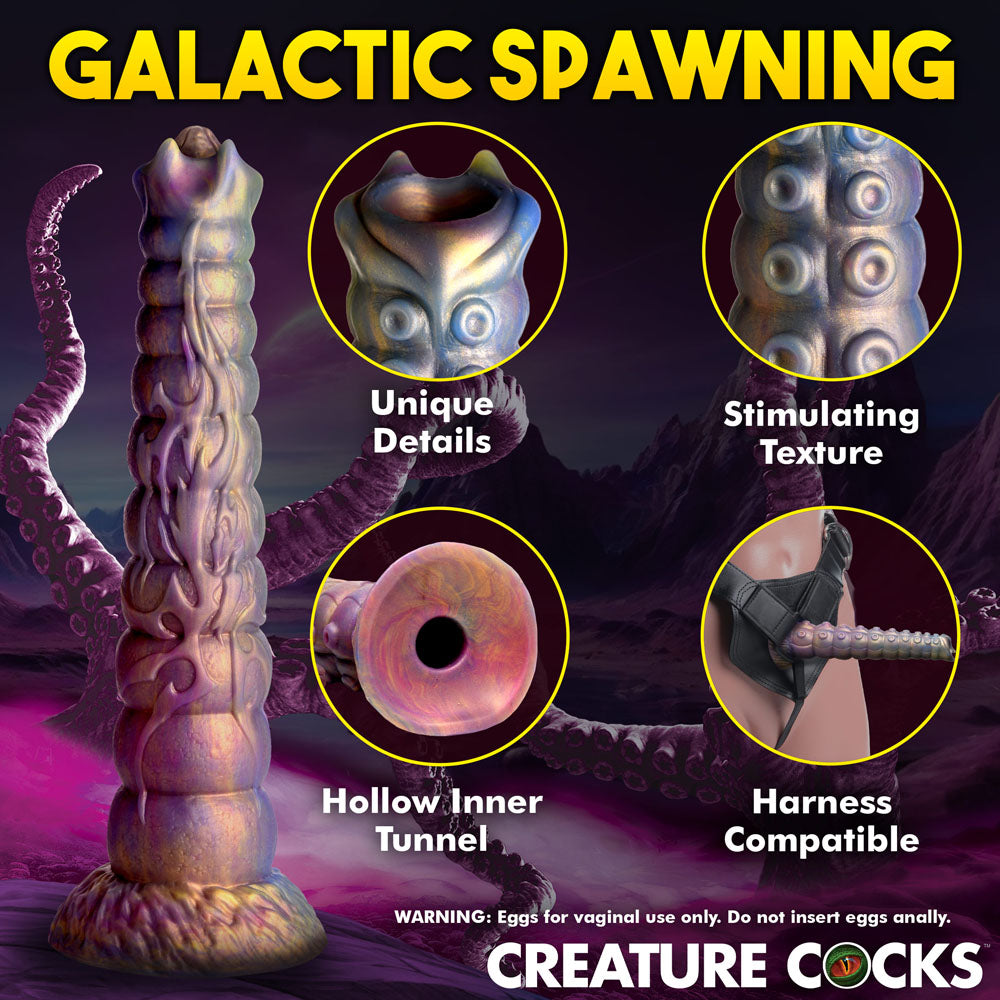Deep Invader Tentacle Ovipositor (Colored) – Textured Silicone Dildo with Eggs 9 inch > Dildos > Fantasy