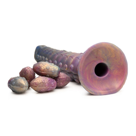 Deep Invader Tentacle Ovipositor Silicone Dildo with Eggs Fantasy Dongs
