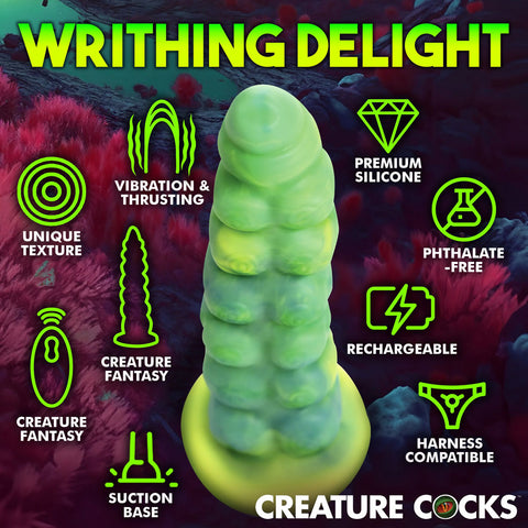 Creature Cocks Squirmer 22.3 Centimeter USB Rechargeable Thrusting Fantasy Dildo DONGS Thrusting