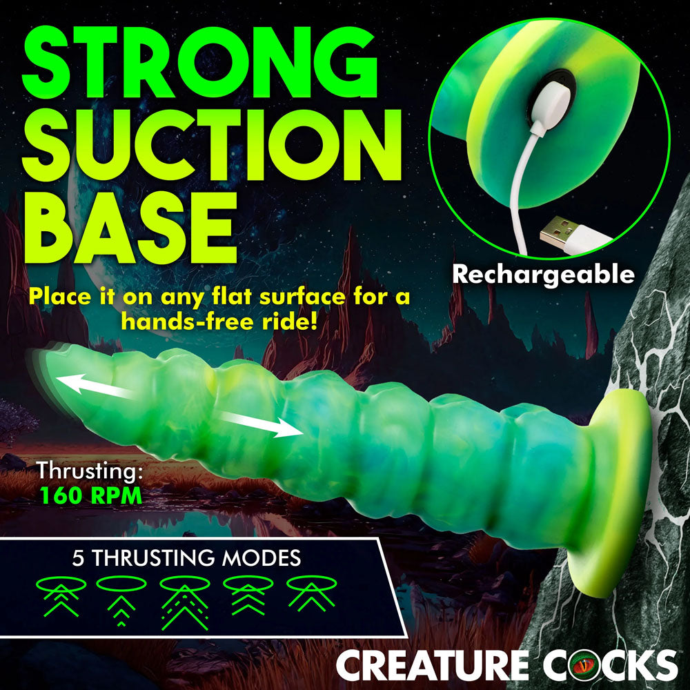 Creature Cocks Squirmer 22.3 Centimeter USB Rechargeable Thrusting Fantasy Dildo DONGS Thrusting