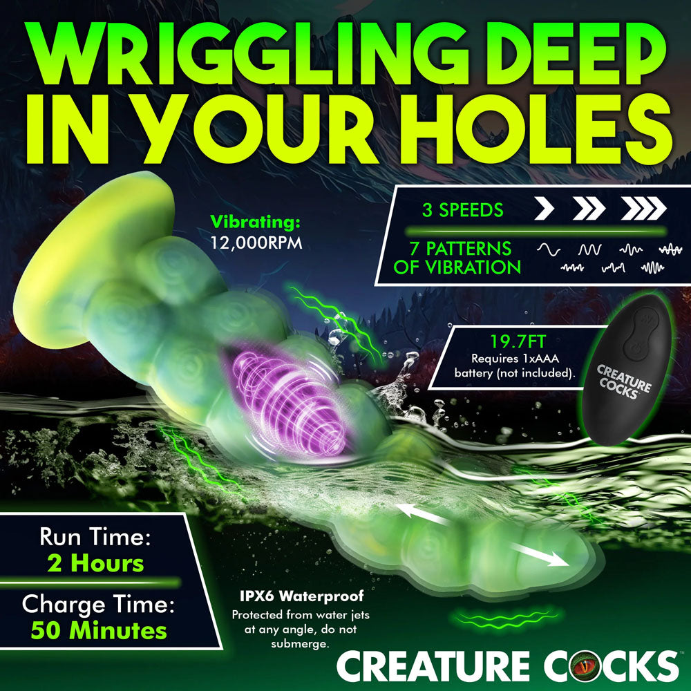 Creature Cocks Squirmer 22.3 Centimeter USB Rechargeable Thrusting Fantasy Dildo DONGS Thrusting