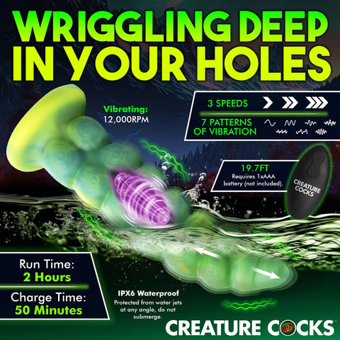 Creature Cocks Squirmer 22.3 Centimeter USB Rechargeable Thrusting Fantasy Dildo DONGS Thrusting