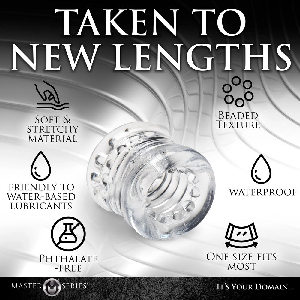 Master Series Ball Stack (Black) – Stacked Stretchy Ball Stretcher > Sex Toys For Men > Ball Stretchers