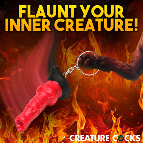 Creature Cocks Hell-Hound Keychain Novelty Fantasy Dildo Keyring Gag Gifts & Novelties