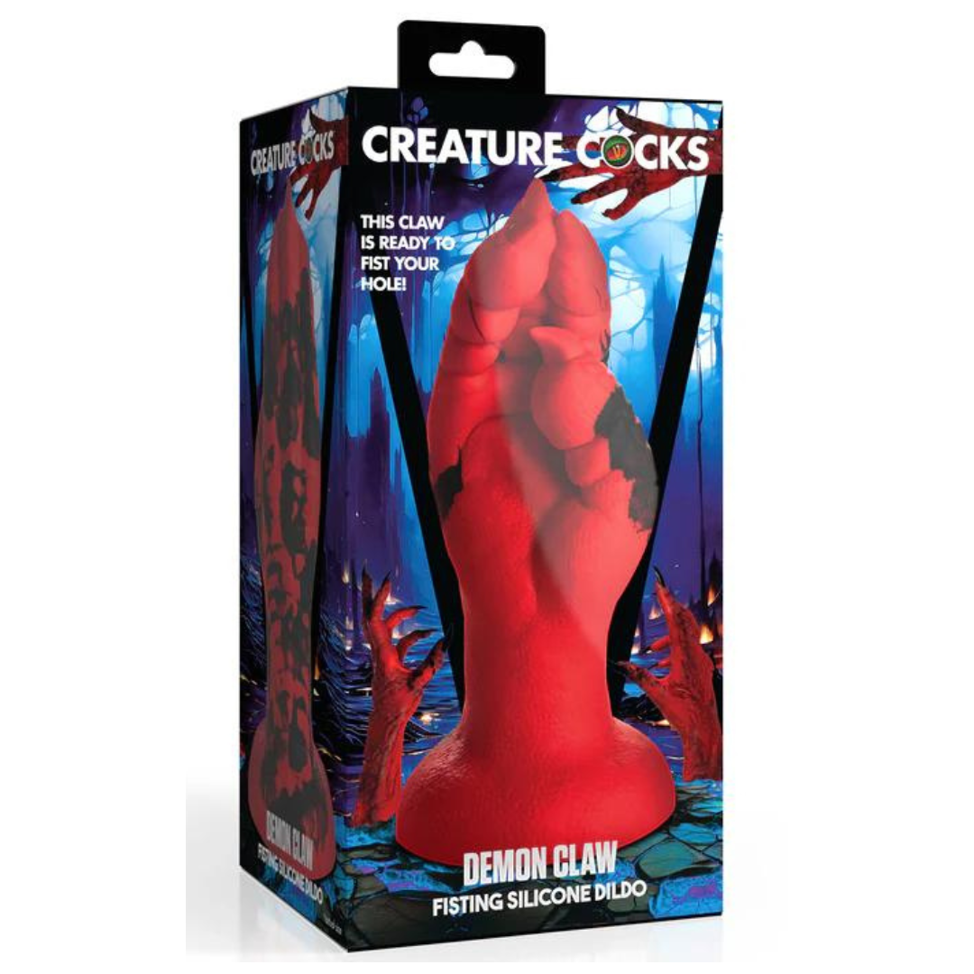 Demon Claw Fisting Silicone Dildo with Scales and Claws for Unique Pleasure Red