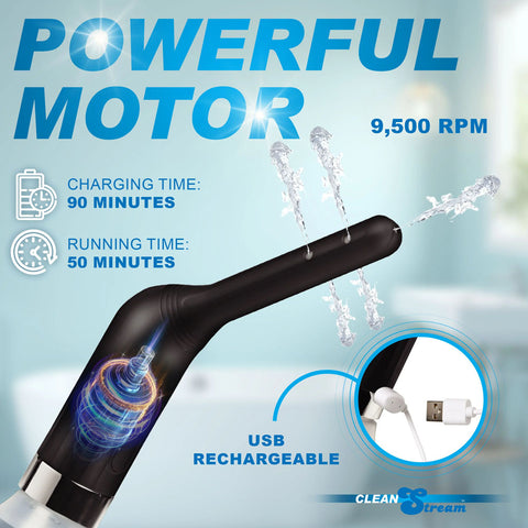 CleanStream Automatic Enema Set USB Rechargeable Douche 350 Milliliter Capacity Douches