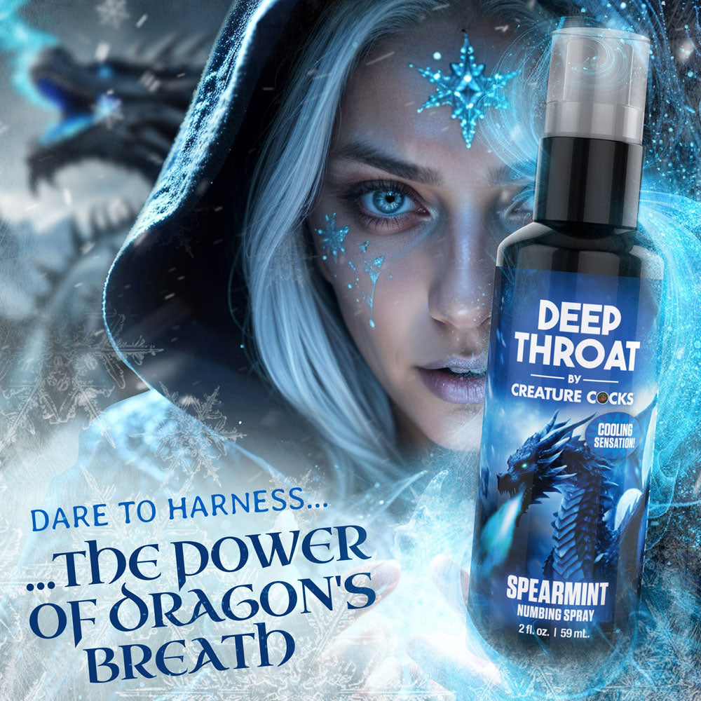 Creature Cocks Deep Throat Spray (Spearmint) – Spearmint Flavored Numbing Spray 59 ml > Lube > Oral Gels & Sprays