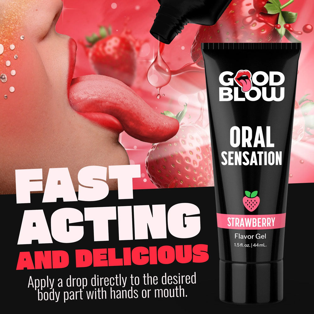 Good Blow Oral Sensation Gel Strawberry Flavored 44 Milliliter Tube Oral Gels & Sprays