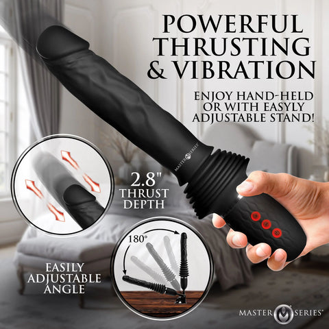 Master Series Ultimate Power Pounder 30 Centimeter USB Rechargeable Thrusting Vibrator DONGS Thrusting