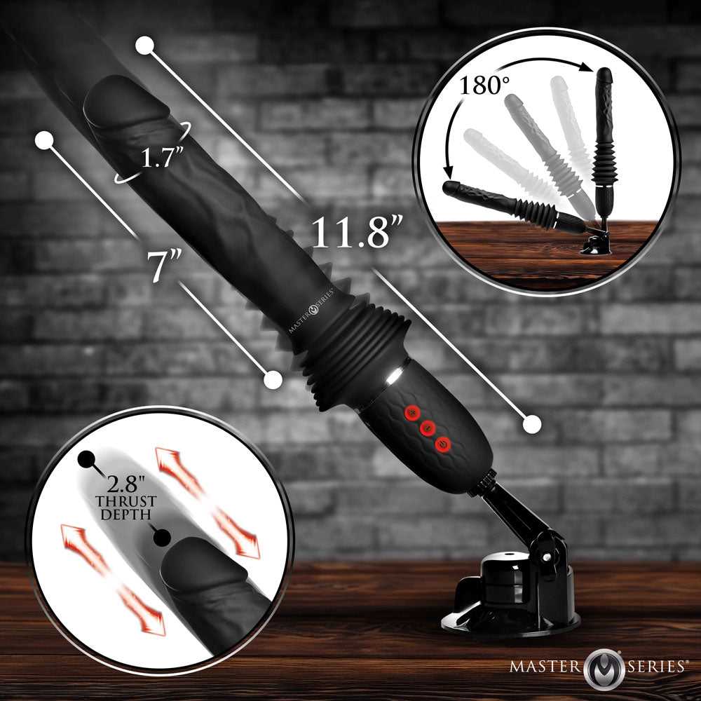 Master Series Ultimate Power Pounder 30 Centimeter USB Rechargeable Thrusting Vibrator DONGS Thrusting