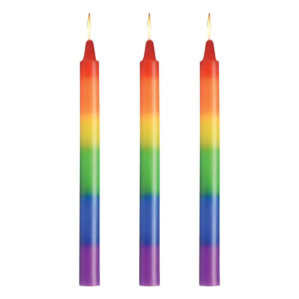 Master Series Pride Rainbow Drip Candles Set of 3 > Candles > Drip Main image