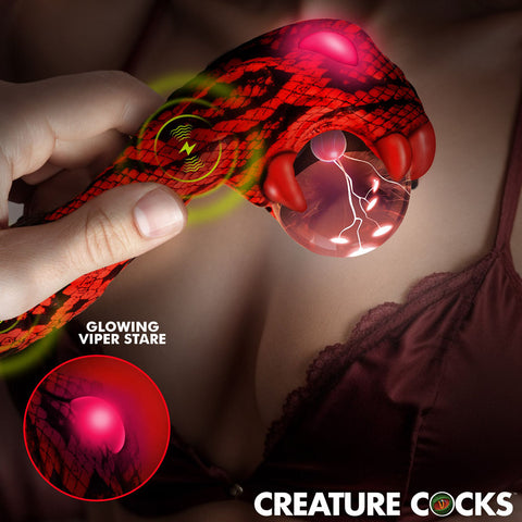Creature Cocks Cobra (Black and Red) – USB Rechargeable 18.5 cm Fantasy Vibrator > Vibrators > Unconventional