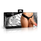 Master Series 10 Inch Silicone Strap-On Dildo Flesh > Dildos > Strap On Dildos