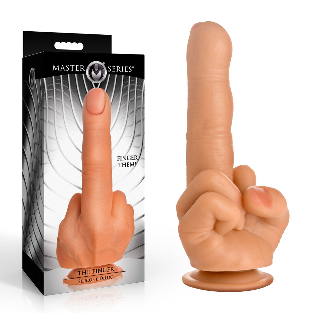 Master Series The Finger – 21.3 cm Realistic Silicone Middle Finger Dildo Flesh > Dildos > Other Dildos Main image