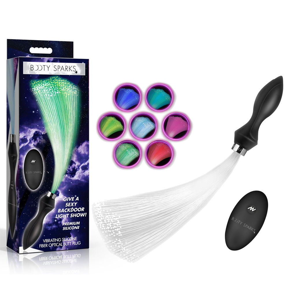 Master Series Booty Sparks Vibrating Fibre Optic Butt Plug Coloured > Anal Range > Vibrating Butt Plugs