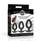 Master Series Pop Plugs – Butt Plug Kit Set of 3 Black > Anal Range > Butt Plug Kits