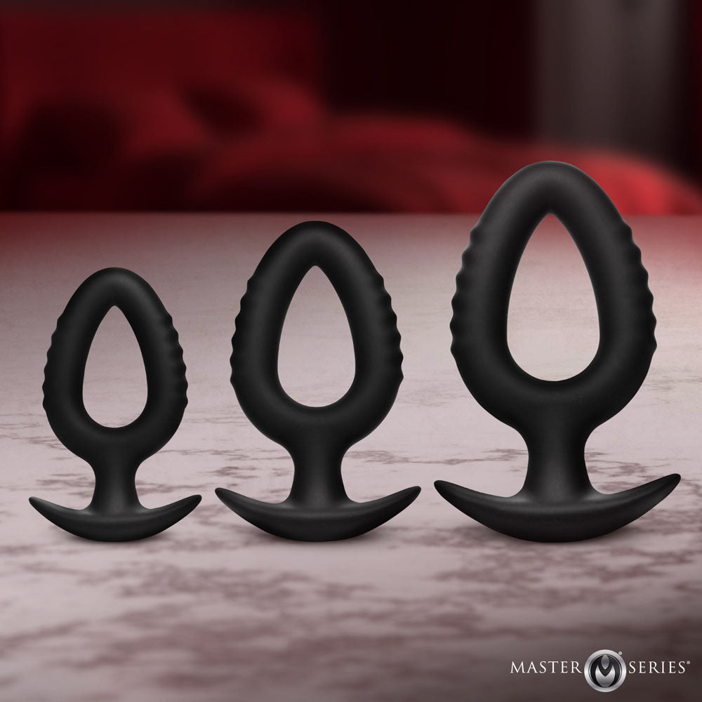 Master Series Pop Plugs Silicone Anal Plug Trainer Set of 3 Sizes > Anal Range > Butt Plug Kits
