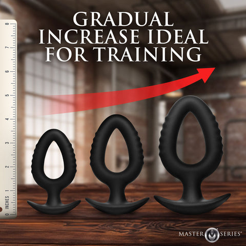 Master Series Pop Plugs Silicone Anal Plug Trainer Set of 3 Sizes > Anal Range > Butt Plug Kits