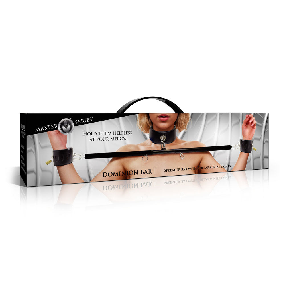 Master Series Dominion Bar – Adjustable Spreader Bar Restraint Black > Bondage Gear > Restraints