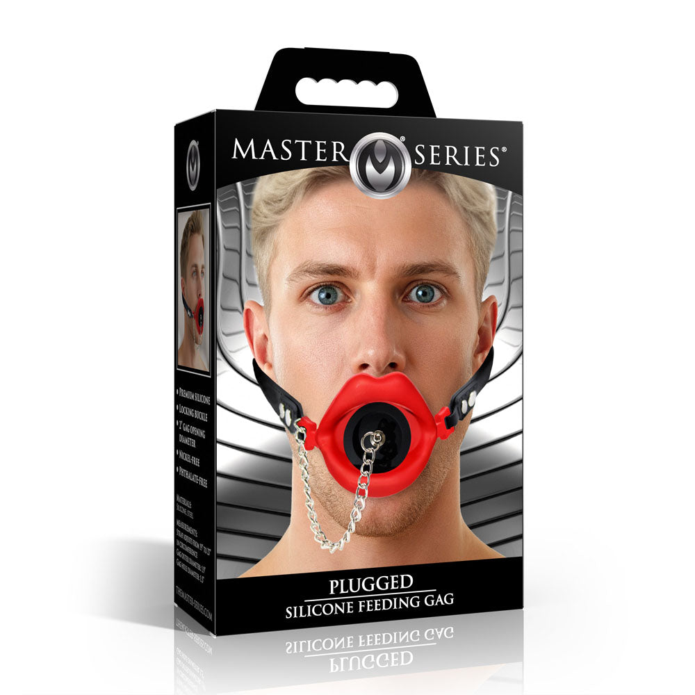 Master Series Plugged Silicone Feeding Gag > Bondage Gear > Gags and Bits