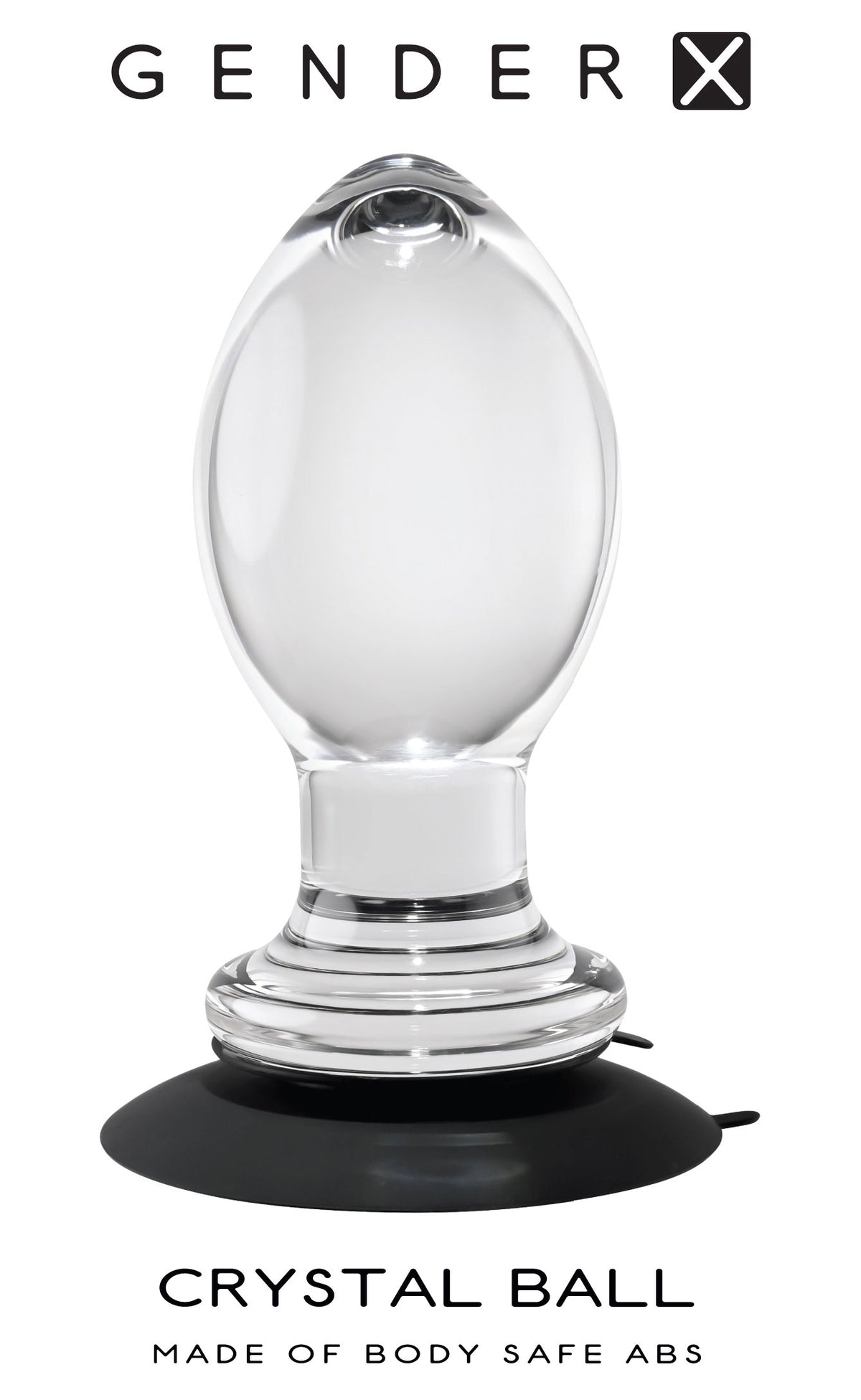 Gender X Crystal Ball - Glass Butt Plug with Suction Base 10.1cm > Glass > Toys