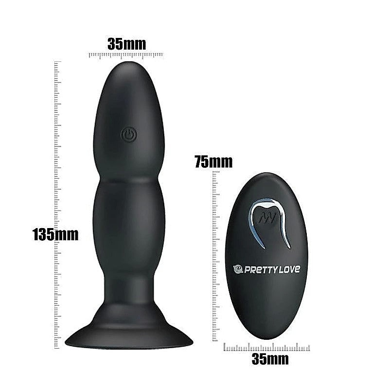 Pretty Love Beaded Remote-Controlled Butt Plug – Silicone Vibrating and Rotating Anal Toy > Anal Range > Vibrating Butt Plugs