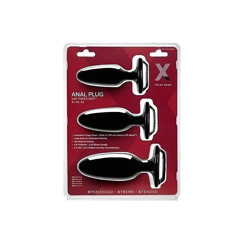 Xplay Finger Grip Plug Starter Kit (4.3-5.3 Inch) > Anal Range > Butt Plug Kits