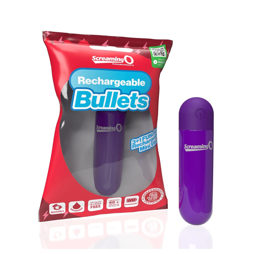 Rechargeable Bullet Vibrator (Purple) – Waterproof with 3 Speeds and Pulse Pattern Personal Massager > Vibrators > Mini Vibrators