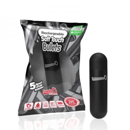Rechargeable Soft Touch Bullet Vibrator (Black) – Waterproof Rechargeable 5-Speed Bullet Vibrator > Vibrators > Mini Vibrators