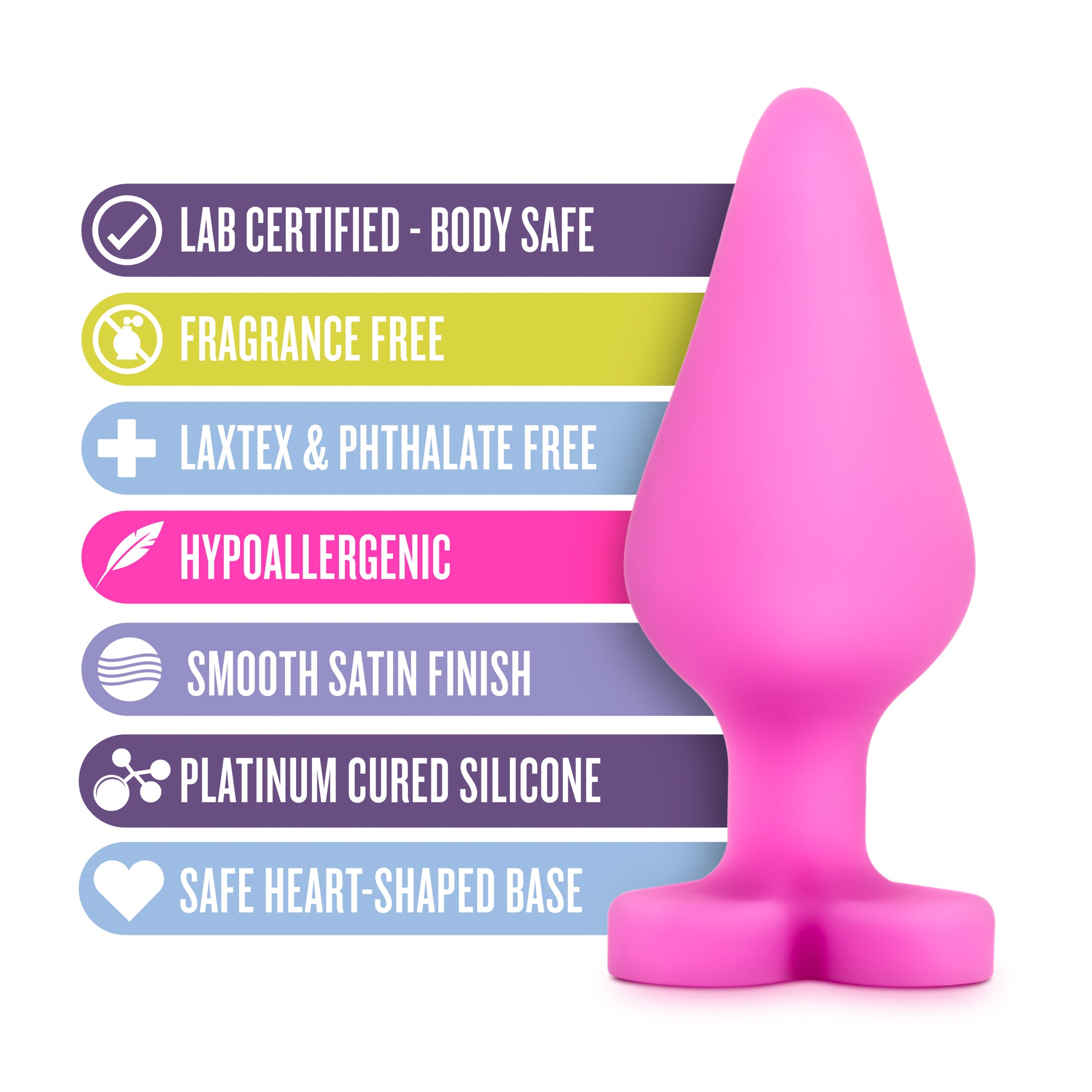Naughty Candy Heart Be Mine3.5 Inch Silicone Anal Plug > Anal Range > Butt Plugs