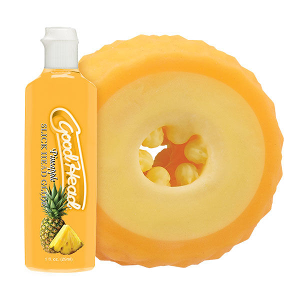 Goodhead Pineapple Blowjob Set – Textured ULTRASKYN Open-Ended Stroker Secondary image