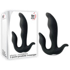 Adam & Eve 3-Point Prostate Massager Black > Anal Range > Prostate Plugs
