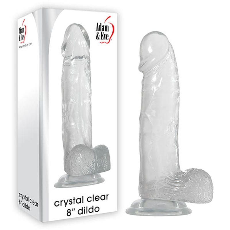 Adam & Eve Crystal 8 Inch Dildo Clear > Dildos > Realistic Dildos Main image