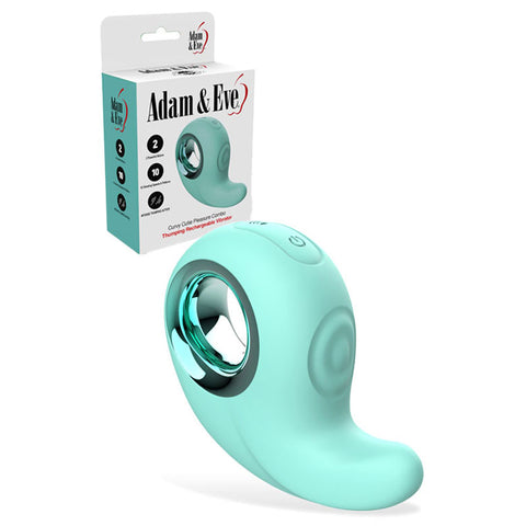 Adam & Eve Curvy Cutie Pleasure Combo Teal Tapping Stimulator Teal STIMULATORS
