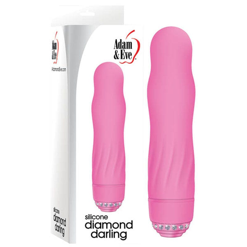 Adam & Eve Diamond Darling 12.1 cm Vibrator with 10 Speeds Pink Finger Stimulator