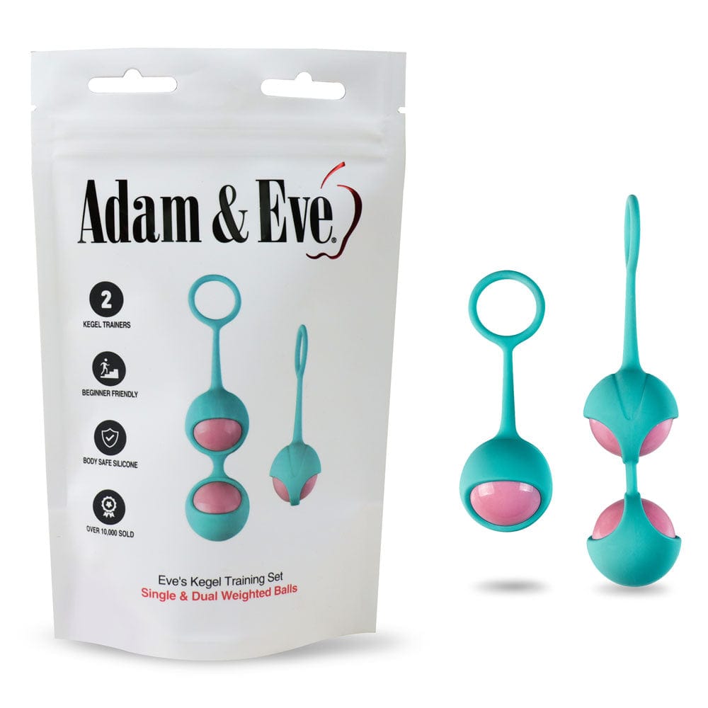 Adam & Eve Eve's Kegel Training Set - 9.6cm & 14cm Teal > Sex Toys For Ladies > Kegel Exercise Main image