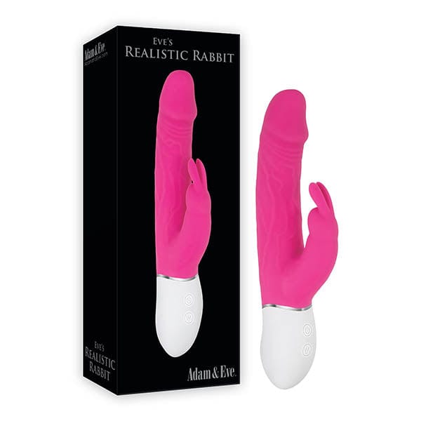 Adam & Eve Eve's Realistic Rabbit 8.5 Inch Vibrator Pink VIBRATORS-RABBIT